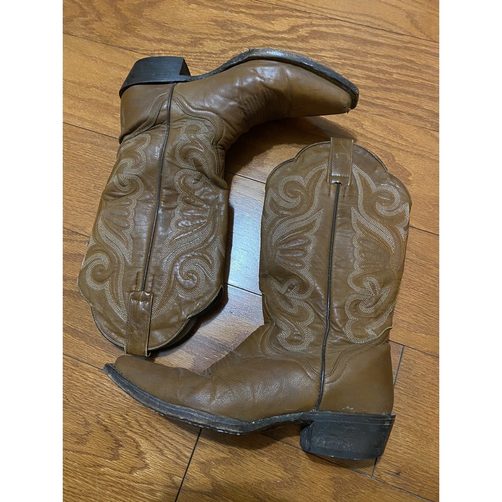 J.B. Dillon Western Boots Womens Brown Goat Leather Cowboy Size 6B‎